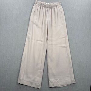 Vince Womens Wide Leg Elastic Waist Pull On Pants Beige Champagne Size S